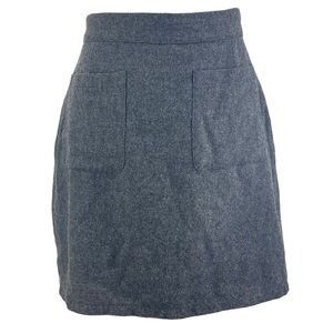 Modcloth Gray Wool Blend Career Skirt Size 8